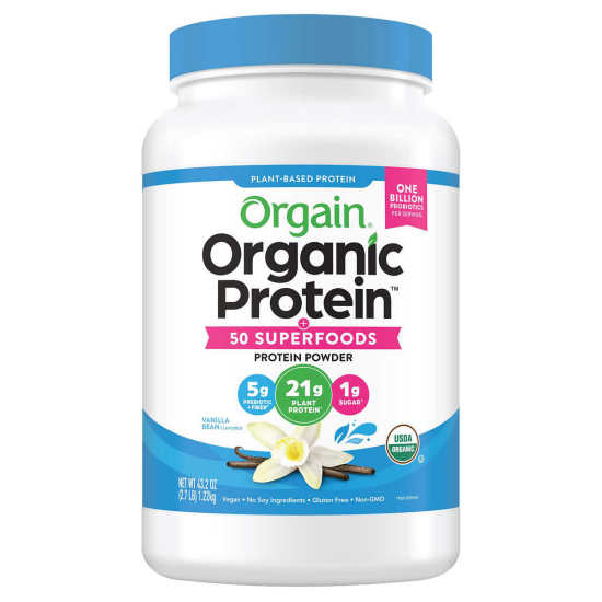 Bột đạm thuần chay hữu cơ orgain organic protein superfoods hương vani - ảnh sản phẩm 1