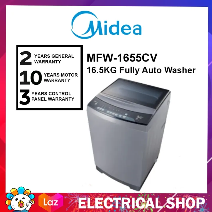 Midea Washer MFW1655CV / MFW1655CV 16.5KG Fully Automatic Inverter