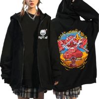 Anime Demon Slayer Zipper Hoodie Kimetsu No Yaiba Funny Boar Head Inosuke Zip Up Hooded Sweatshirts Long Sleeve Hoodies Coats Size XS-4XL