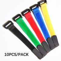 10pcs/lot Nylon Reverse Buckle Hook Loop Strap Cable Tie Self-Adhesive Fastener Tape Wire Organizer Cable Ties Wire Buckle