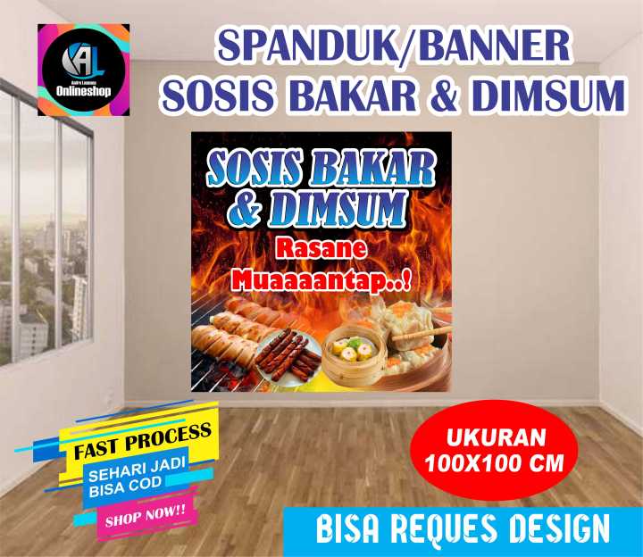 Spanduk Banner Sosis Bakar And Dimsum Lazada Indonesia