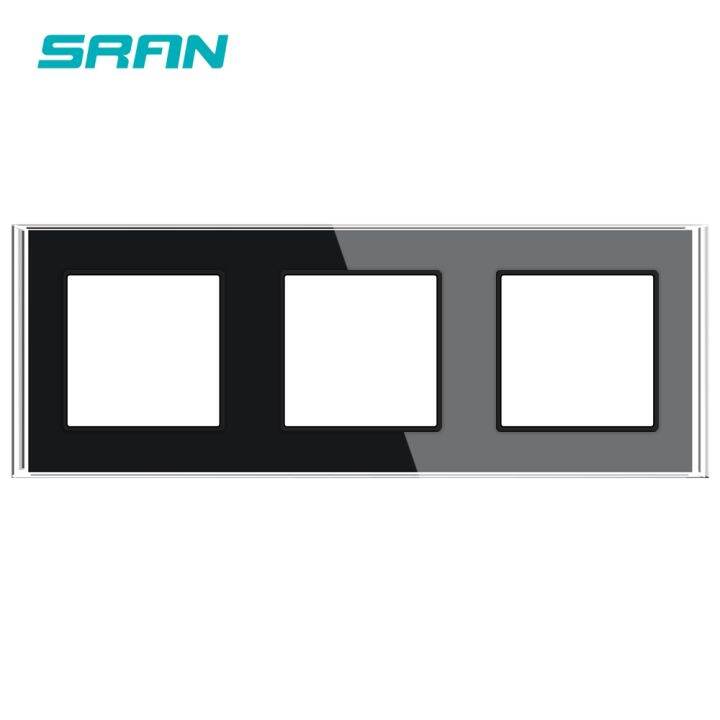 sran-blank-panel-without-installing-iron-plate-224mmx82mm-white-tempered-glass-switch-socket-panel-for-f-series