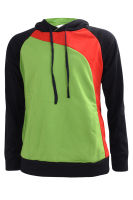 Spring new men’s fashion casual spell color hooded sweatshirt men hoodies long sleeve XXXL navy+red+green