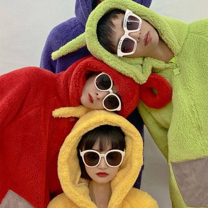 cos-imitation-ใหม่-teletubbies-เครื่องแต่งกายผู้ใหญ่-lala-tinky-winky-onesies-คอสเพลย์ชุดนอนคริสต์มาสชุดนอนฮาโลวีนสัตว์ชุดนอน-jumpsuit