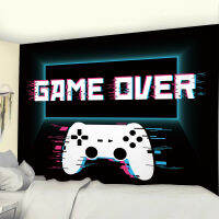 Gift For Kids Gamer Printed Tapestry Models Game Console Handle Neon Light Tapestries Backdrop Ceiling Table Cloth For Bedroom