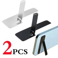 Ultra-thin Mini Metal Folding Mobile Phone Holder Stand for IPhone Samsung Xiaomi Invisible Portable Phone Kickstand Bracket Selfie Sticks