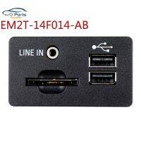 New EM2T-14F014-AB EM2T14F014AB Audio Player USB Receptacle Black Matte For Ford EDGE KUGA TAURUS S-MAX TRANSIT auto repair