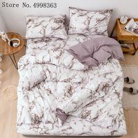 Abstract Marble Duvet Cover Set 23pcs Natural Texture Quilt Cover Pink White Purple Blue Marble Bedding Set Nordic Quilt Cover