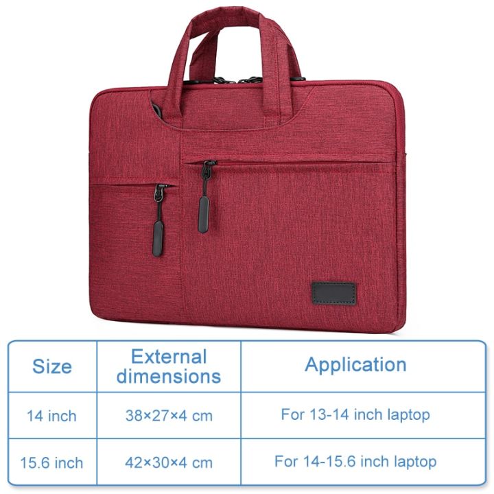 กระเป๋าแล็ปท็อปอเนกประสงค์14-15-6นิ้วโน๊ตบุ๊คขนาดพกพาเคสสำหรับ-macbook-กระเป๋าถือพร้อมสายรัดซองเฉิงแบบถอดได้