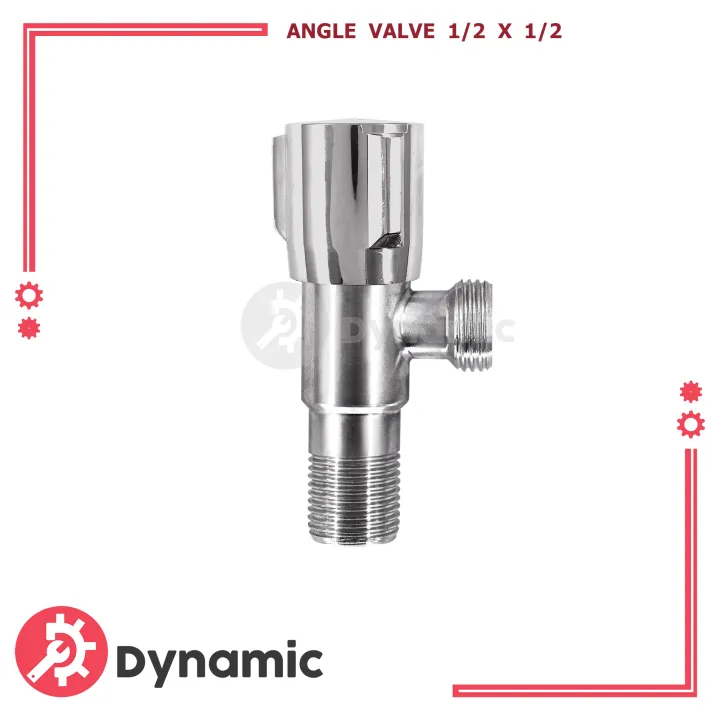 Bathroom Water Inlet Stainless Steel 1Way Angle Valve 1/2 NPT ( 20mm