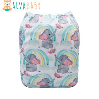 ALVABABY Baby Cloth Nappy Snaps Adjustable Eco-Friendly Baby Cloth Diaper With 1Pc Diaper Insert