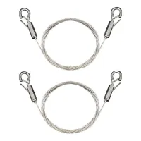 Adjustable Picture Hanging Wire Heavy Duty Supports - 2 Pack Hanging Hardware, 2M X1.5Mm Stainless Steel Wire Rope