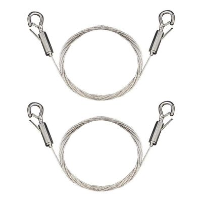 Adjustable Picture Hanging Wire Heavy Duty Supports - 2 Pack Hanging Hardware, 2M X1.5Mm Stainless Steel Wire Rope