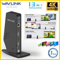 WAVLINK USB C HUB คู่5K ที่60Hz DP หรือคู่4K ที่60Hz HDMI 65W ชาร์จสถานีเชื่อมต่อสากล Displaylink Dock กับ2XDisplay พอร์ต1.2, 2XHDMI 2.0, 3xUSB-C พอร์ต3XUSB 3.0พอร์ต Gigabit Ethernet เสียงสำหรับ Windows/mac Os/อูบุนตูม /Chrome Os/android