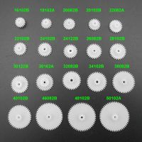 19 Kinds 19Pcs 0.5 Modulus 0.5M Double Gear Reduction Bilayer Gears Aperture 1.95mm 2A 2.05mm 2B Tight / Loose Fitting 2mm Axle