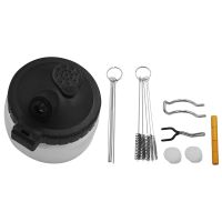 14-in-1 Airbrush Cleaning Kit | Cleaner Set with Glass Pot, Stainless Steel Holder, Needle and Brush Accessories