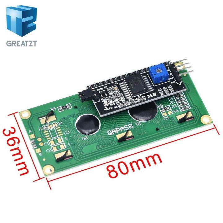 new-hot-baoqingli0370336-greatzt-หน้าจอโมดูล-lcd-สีฟ้าสีเขียว-iic-i2c-1602สำหรับ-arduino-1602-lcd-uno-r3-mega2560-lcd1602