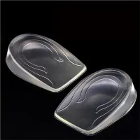 ♧ஐ♙ 2pcs Silicone Gel Heightening Shoe Pad Men Women Foot Care Protector Insoles Elastic Cushion Arch Support Insert Heel Pads