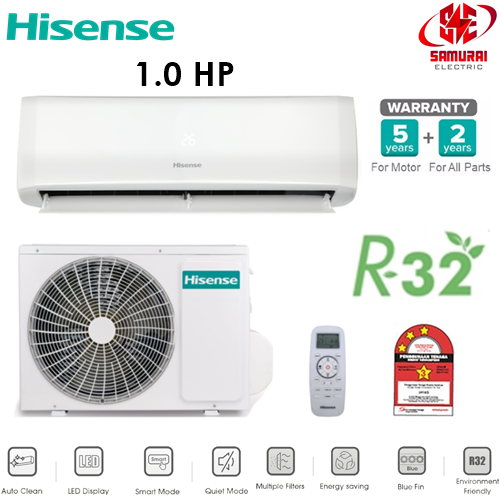 Hisense Non Inverter Air Cond Ionizer R32 Gas 1hp An09cbg Ready Stock Lazada 2651