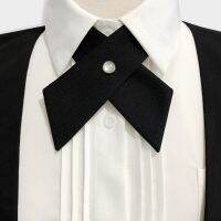 Japanese and Korean style cross bow tie ladies and men collar flower campus host professional wear bow tie JC