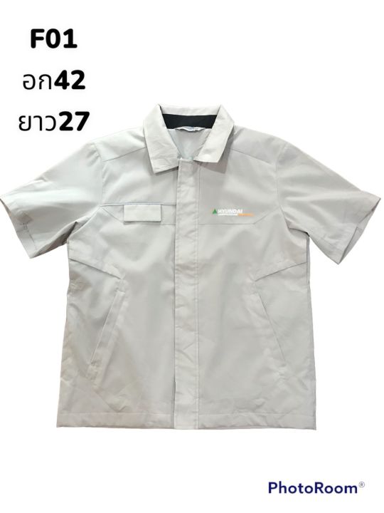 เสื้อช้อปช่างแขนสั้น-เสื้อช้อปใส่ทำงาน-สินค้ามือ2-จากญี่ปุ่น-เกาหลี-สภาพดี-f01-f09