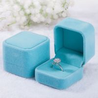 【LZ】☃  Caixa de anel de veludo azul vermelho preto caixa de jóias pacote colar anel brinco caixas de jóias pulseira organizador de armazenamento caixa de presente