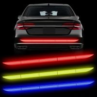 Car Rear Strip Reflective Sticker Trunk Bumper Tail Box Warning Sticker Anti-collision Warning Sticker Auto Styling Accessories Car Door Protection