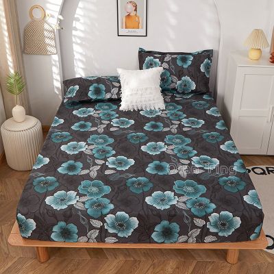 (New On Product)1pcs 100 polyester printing bed mattress set with four corners and elastic band sheets hot sale(no pillowcases)