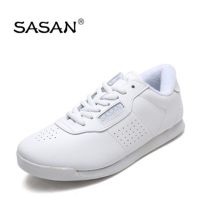 Sneakers Modern Jazz Dance Shoes Woman SASAN 8880 Women Shoes Slip-up White Athletics Aerobics training Shoe Cowhide upper HOT