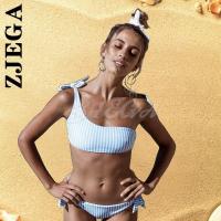 Zjega y One Shoulder Bikini two pieces swimsuit female Swimwear Women Bikini Set Bathing Suit swim biquini