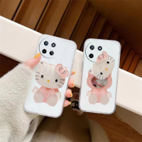 KT เคสใส่โทรศัพท์กระจกแต่งหน้าสำหรับ Realme 11,4G 5G เคสมือถือซิลิโคนเนื้อนิ่มบางพิเศษโปร่งใส Realme11 11Pro NFC 11 Pro + 10 Pro + 2023เลนส์เคสตัวปกป้องกล้องถ่ายรูป Realme11โปร