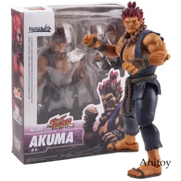 Series 4 Akuma Action Figure, Codllyne Akuma Red Hair and Blue Outfit  action figure. You might not be able to defeat Akuma in battle, but you can  own him as pa 