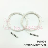 【✔In stock】 Vt Brother Shop Pt1000 Probe 4Mm 30Mm Rtd 2m-wire ทองคำขาวเซ็นเซอร์ฉนวนกันความร้อน2เมตรสองสายเครื่องตรวจจับอุณหภูมิคุณภาพดี