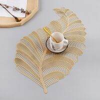 Leaf Hollow น้ำมัน PVC กันน้ำ Nordic Non-SLIP Placemat Coaster ฉนวนกันความร้อน Pad จานกาแฟตาราง Home Decor-mu xuan trade