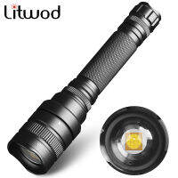 Litwod lm Original XHP90.2 32w Powerful Tactical LED Flashlight Torch Zoomable 2pcs 18650 Battery