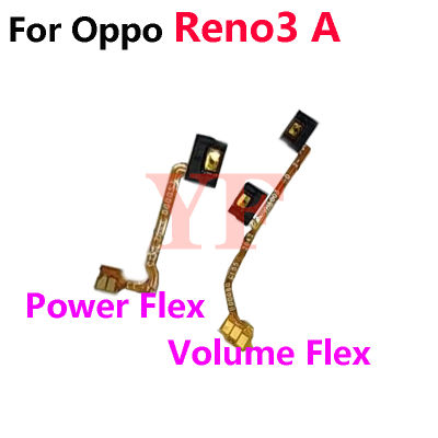 Untuk Oppo Reno 3 4 5 A F Lite ปุ่มเปิดปิดปุ่มที่ปรับเสียงขึ้นลงสวิตช์กุญแจ Bisu สายเคเบิลงอได้ริบบิ้น
