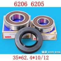 ;.[- For Siemens Bosch Drum Washing Machine Water Seal（35*62.4*10/12）+Bearings 2 Pcs（6205 6206）Oil Seal Sealing Ring Parts