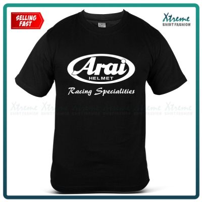 [READY STOCK] T-Shirt Arai Racing Helmet Cotton Short Sleeve Motorcycle Bikes Performance Streetwear Popular Casual Tee  APMO