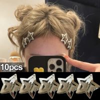 【CC】▦№  10pcs Metal Star Hair Side Barrettes Grip Accessories Headwear