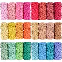 【YD】 Macrame Cotton Cord 5mm 50mColorful Twine String Rope Crafts Knitting Cords Apparel Sewing Supplies