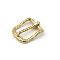 1x Belt Buckle Solid Brass End Bar Heel Bar Buckle Single Pin Half Buckle for Leather Craft Bag Strap Jeans Webbing Dog Collar