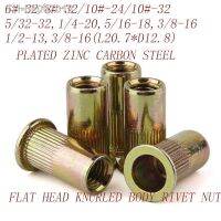 ❣  6 8 10 5/32 1/4 5/16 3/8 1/2American standard zinc carbon steel flat head knurled body rivet nut insert nut1197