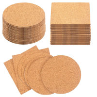 50pcs Cork Coaster DIY Mini Board Square Round Heat Resistant Self Adhesive Drink Cup Mat Home DIY Table Decor Tableware Pad-ju544982