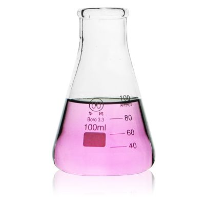 【♘COD Free Cas♘】 bkd8umn บีเกอร์ทรงกรวยขวดทดลองพลาสติกแก้ว100มล. พร้อมเครื่องแก้วเคมีสำหรับห้องปฏิบัติการขวดตวงคอปกติ