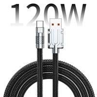 120W 6A Silicone Super Fast USB Cable Type-C Data 1 1.5 2m