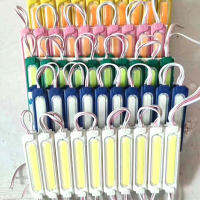 100Pcs 12V 24V ขนาดใหญ่ LED COB โมดูล3W LED โมดูลฉีด Len 86*20มม. กันน้ำหน้าต่างด้านหน้ารถรถบรรทุกป้ายตู้
