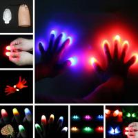 TUQIAO47503 1 Pc ของขวัญตกแต่ง เรืองแสง ของเล่นเรืองแสง LED ไฟนิ้วมือ ไฟเหนี่ยวนำ นิ้วกระพริบ Light Up Thumbs