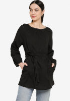 Zalia Basics - Waist Tie Tunic Top