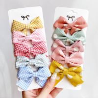 hot▣❇  5Pcs/Set Print Hairpins for Hair Children Barrettes Bow Accessories