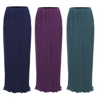 Faldas Largas Verano Mujer Moda 2020 Muslim Korean Women Chiffon Pleated Long Skirts Womens Maxi Skirt Jupe Longue Femme